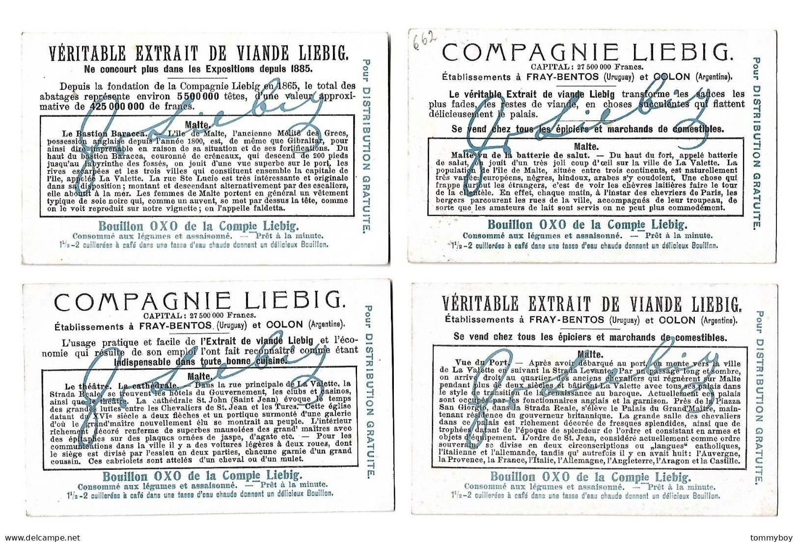 S 899, Liebig 6 Cards, Malte ( Ref B24) - Liebig