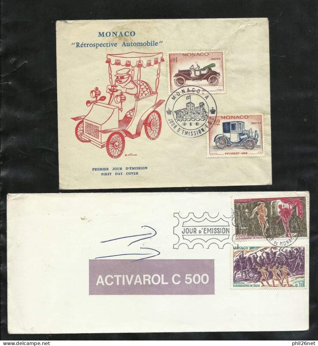 Monaco Lot De 20 Plis Et Lettres Avec TP Et Flammes Et De 10 Lettres FDC Premiers Jours  Voir Scans     Soldé  ! ! ! - Collezioni & Lotti