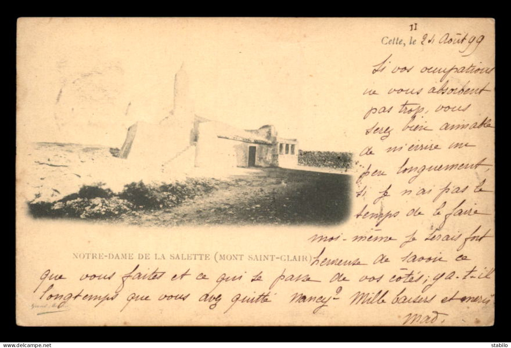 34 - SETE - CETTE - NOTRE-DAME DE LA SALETTE - MONT ST-CLAIR - VOYAGE EN 1899 - Sete (Cette)