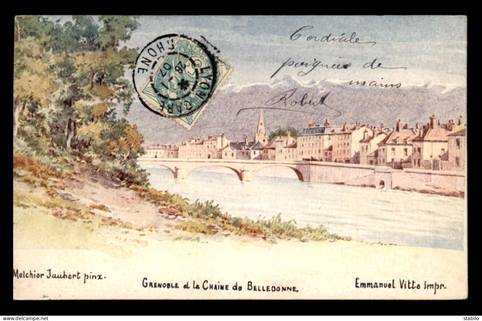 38 - GRENOBLE ET LA CHAINE DE BELLEBONNE - CARTE ILLUSTREE - Grenoble