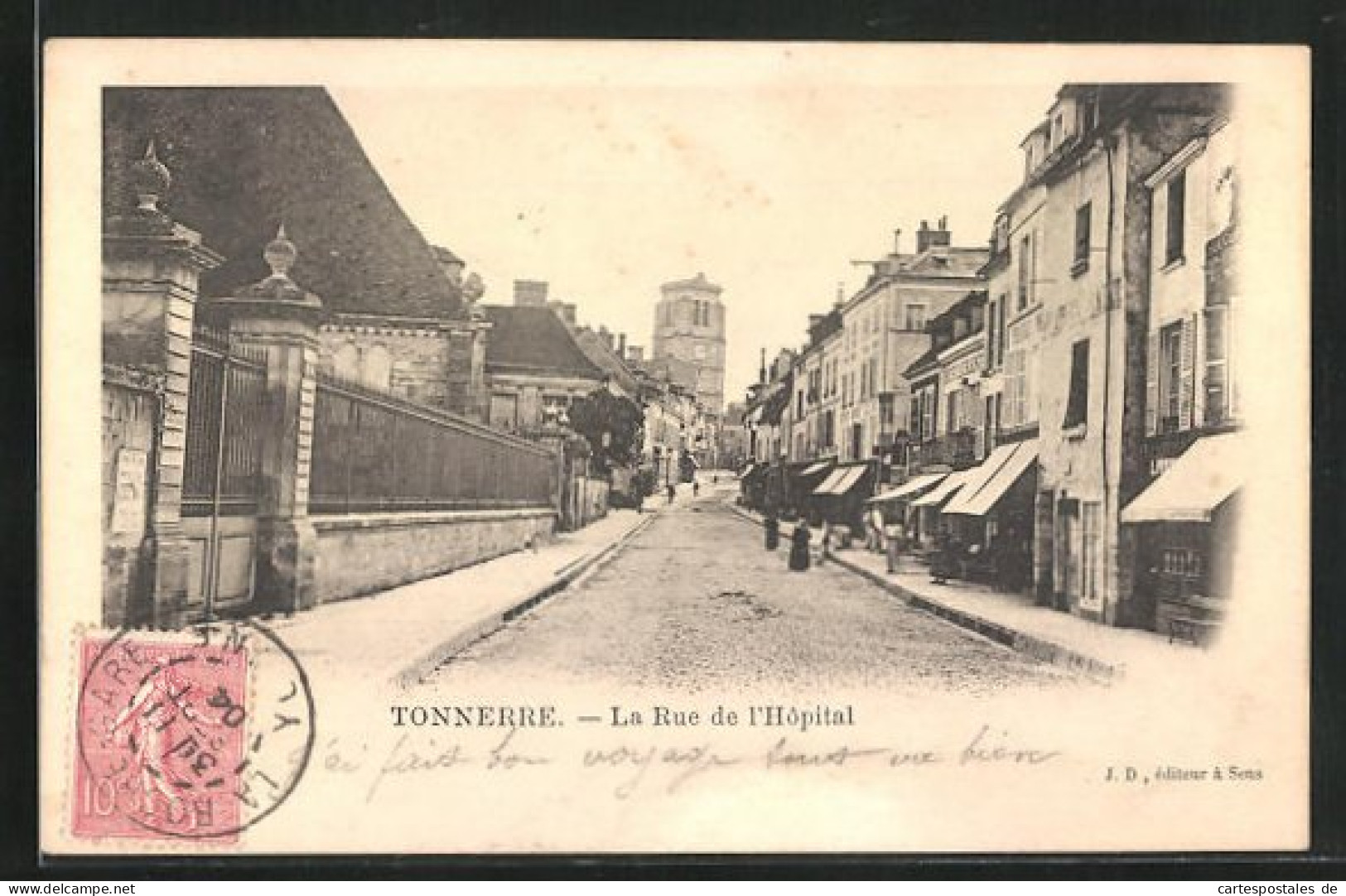 CPA Tonnerre, La Rue De L`Hopital  - Tonnerre