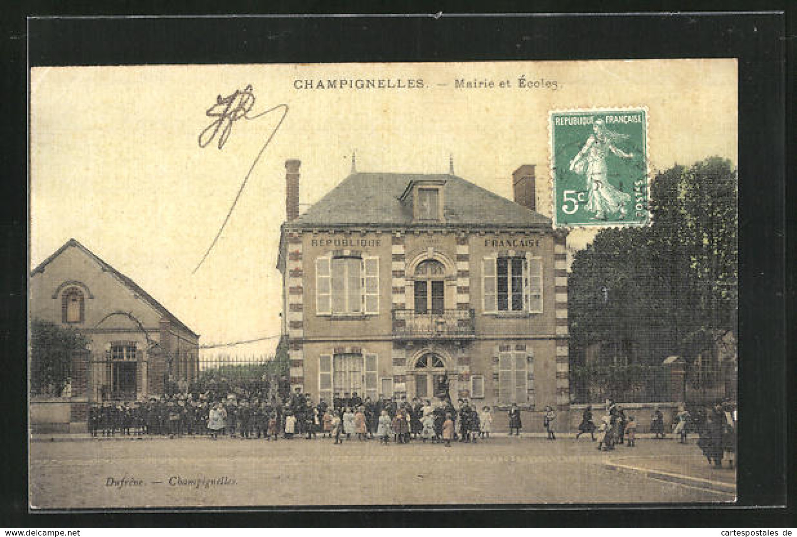 CPA Champignelles, Mairie Et Ecoles  - Other & Unclassified