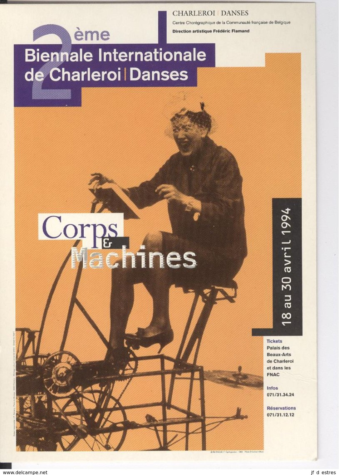 CP Corps Et Machines 2ème Biennale Internationale De Charleroi Danses Jean Tinguely Cyclogravure Carte Boomerang - Danse