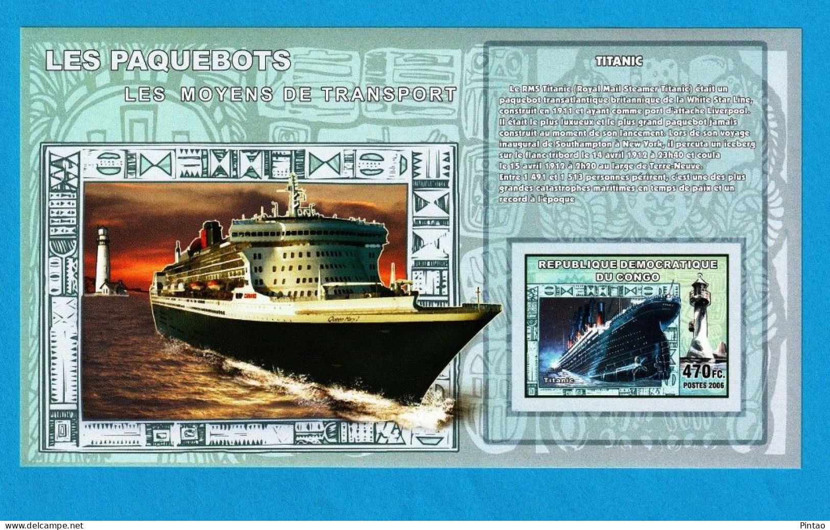 BAR8433- CONGO 2006- MNH (BARCOS - TITANIC) - Bateaux