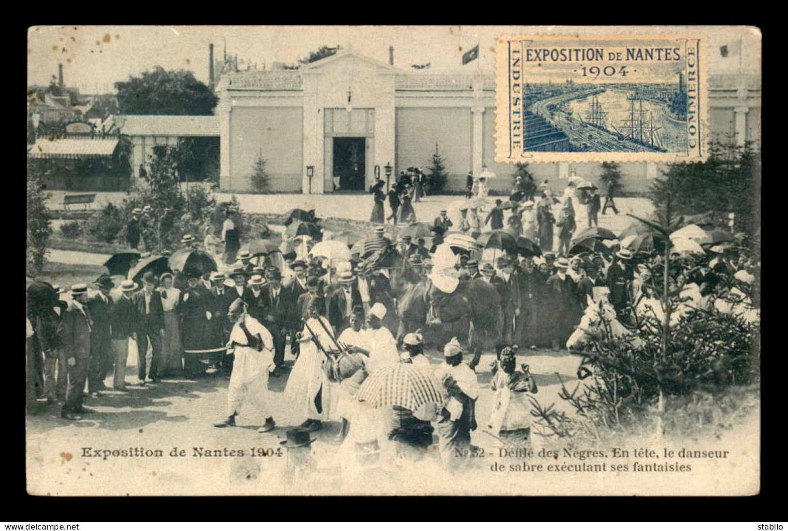 44 - NANTES - EXPOSITION DE NANTES 1904 - LE DEFILE DES NEGRES - Nantes