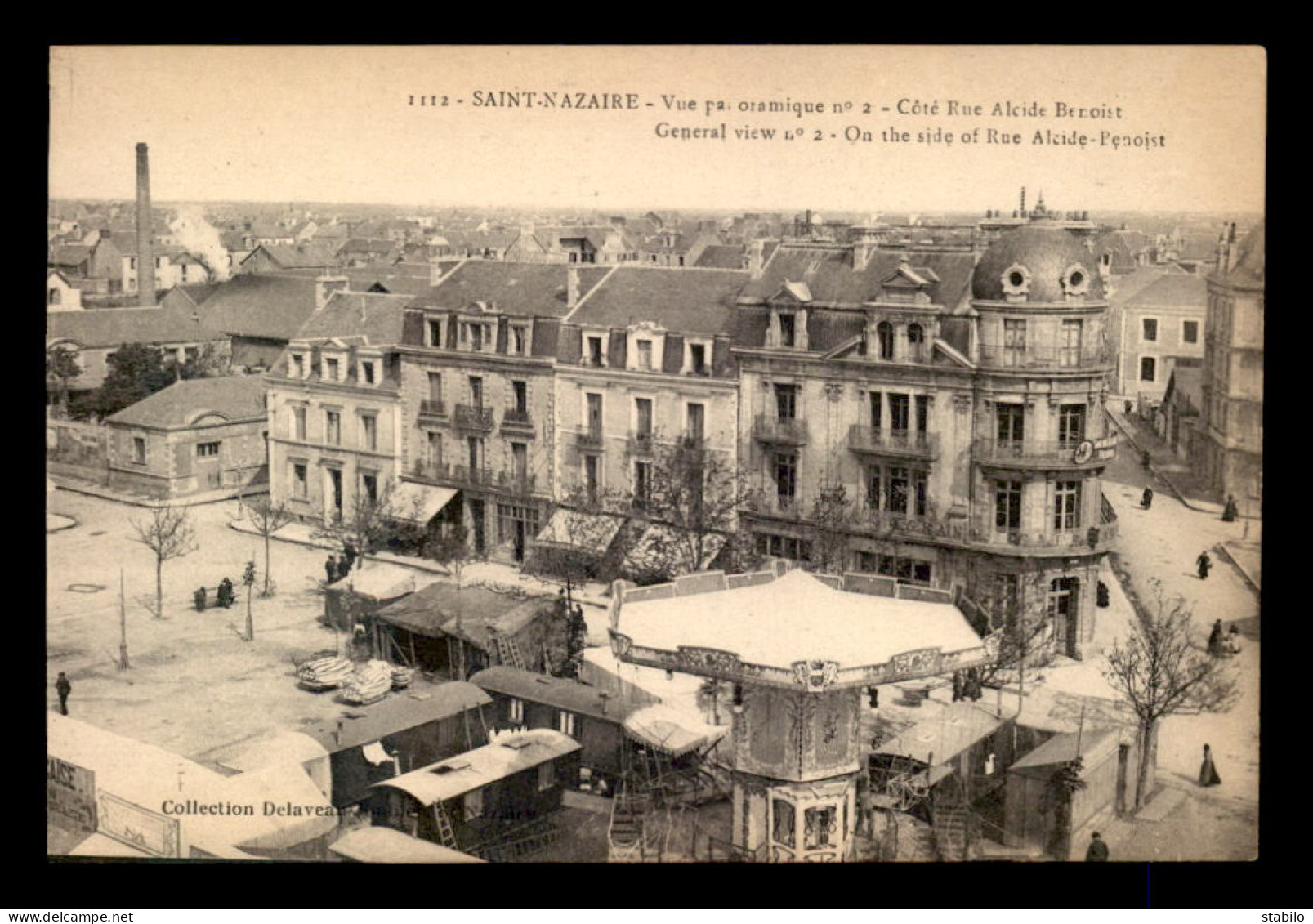 44 - SAINT-NAZAIRE - VUE PANORAMIQUE COTE RUE ALCIDE BENOIST - MANEGES - FETE FORAINE - Saint Nazaire