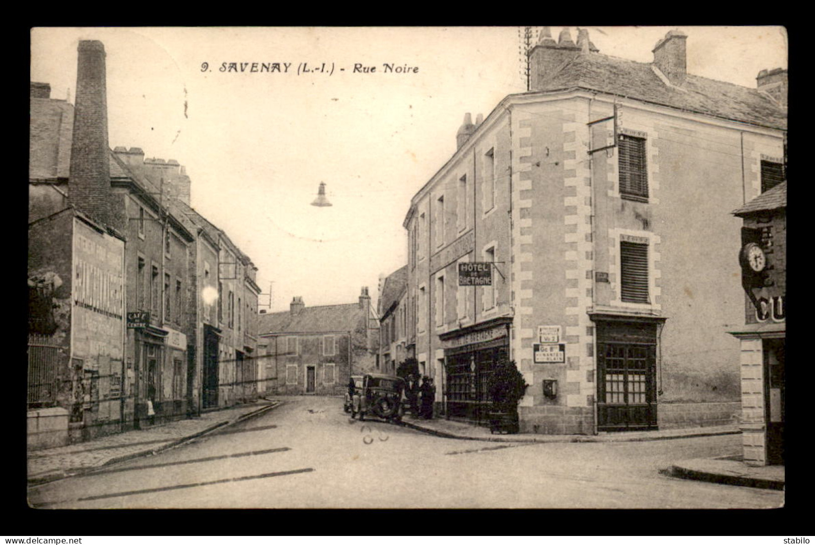 44 - SAVENAY - RUE NOIRE - CAFE DU CENTRE - HOTEL DE BRETAGNE - Savenay