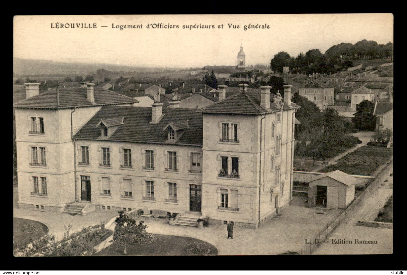 55 - LEROUVILLE - LOGEMENTS D'OFFICIERS SUPERIEURS ET VUE GENERALE - EDITEUR RAMEAU - Lerouville