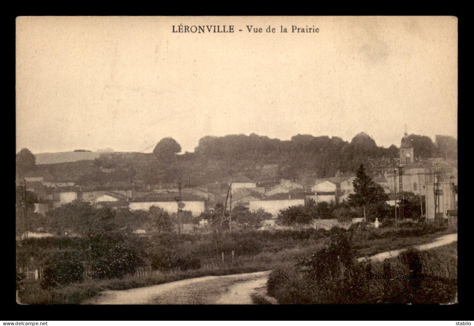 55 - LEROUVILLE - VUE DE LA PRAIRIE - CACHET AU VERSO DU PHOTOGRAPHE-EDITEUR J. JOUBERT - Lerouville