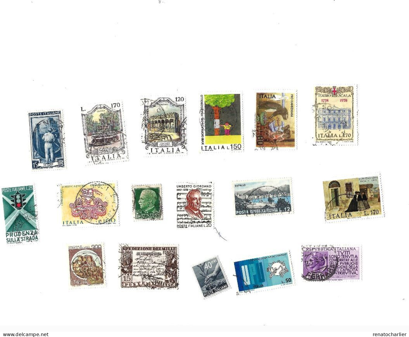 Collection De 100 Timbres  Oblitérés. - Colecciones