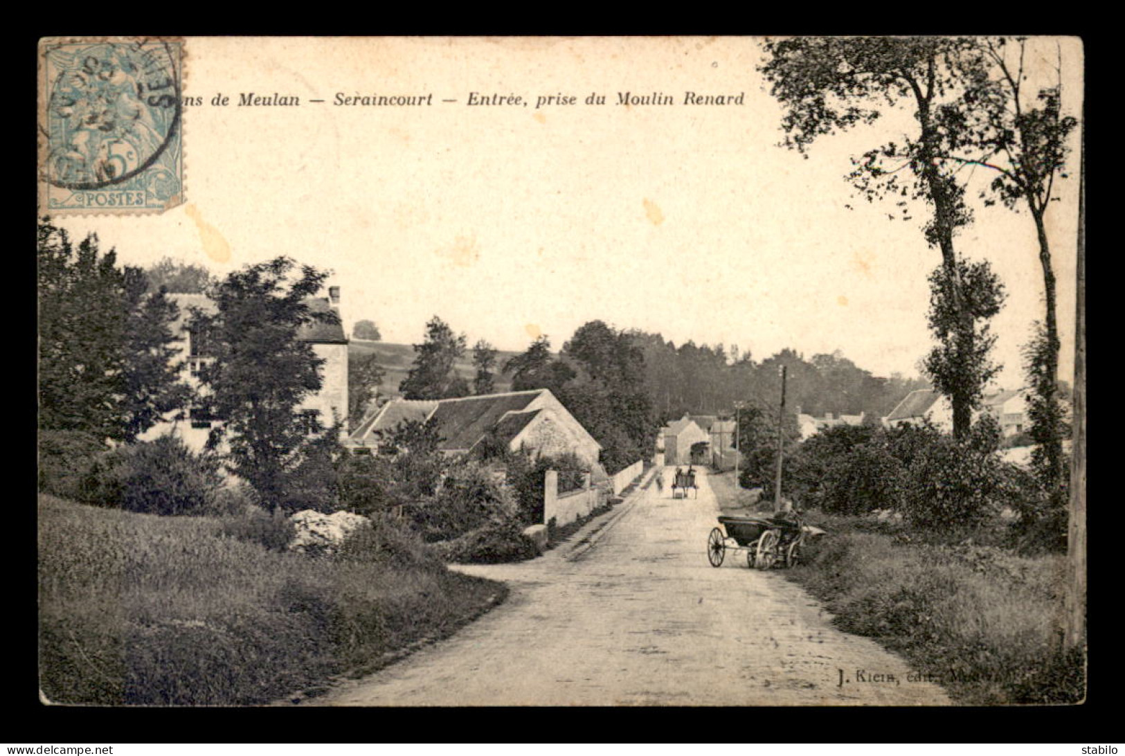 95 - SERAINCOURT - ENTREE - VUE PRISE DU MOULIN RENARD - Seraincourt