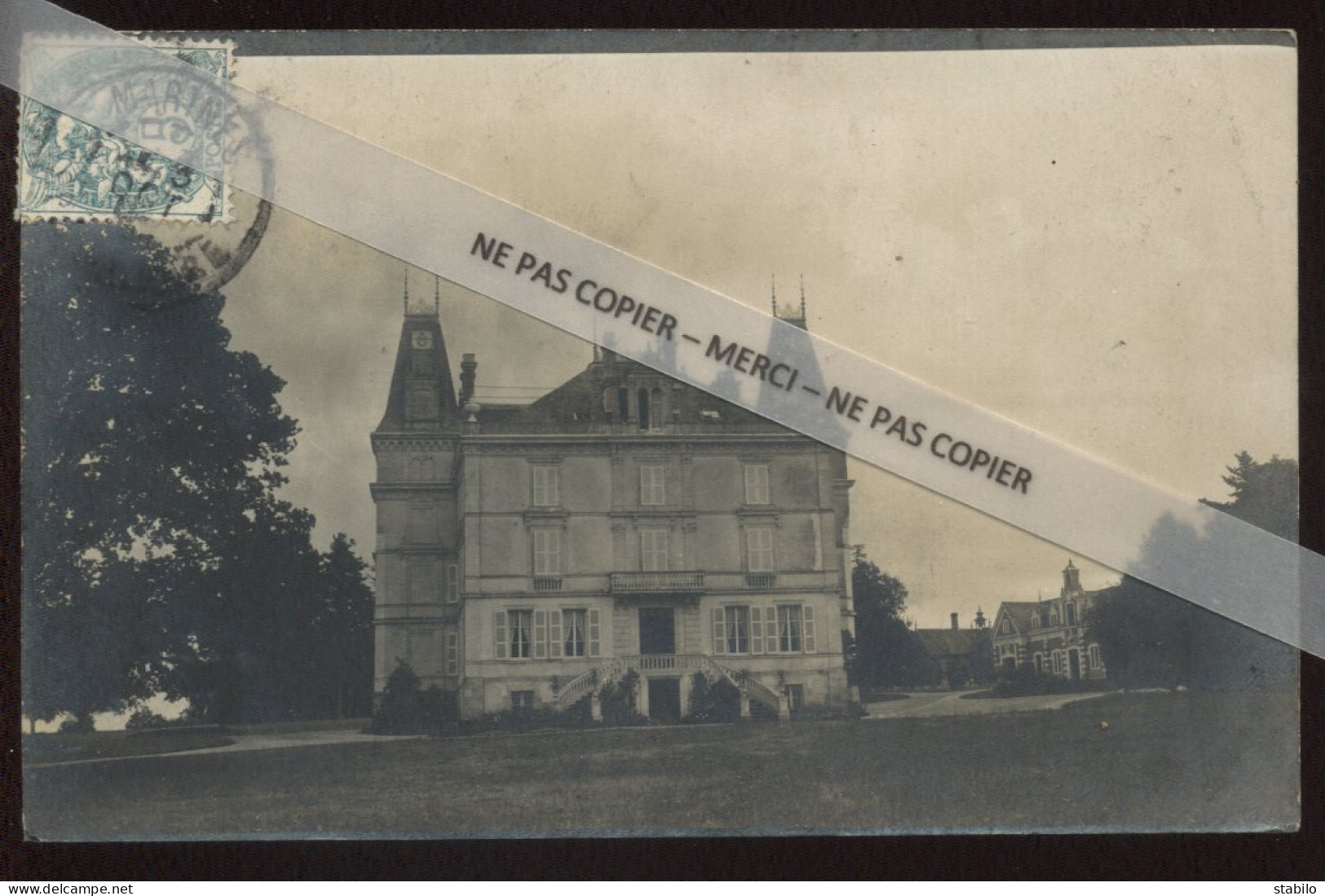 95 - MARINES ? - UN CHATEAU -  POSTEE DE MARINES - CARTE PHOTO ORIGINALE - Marines