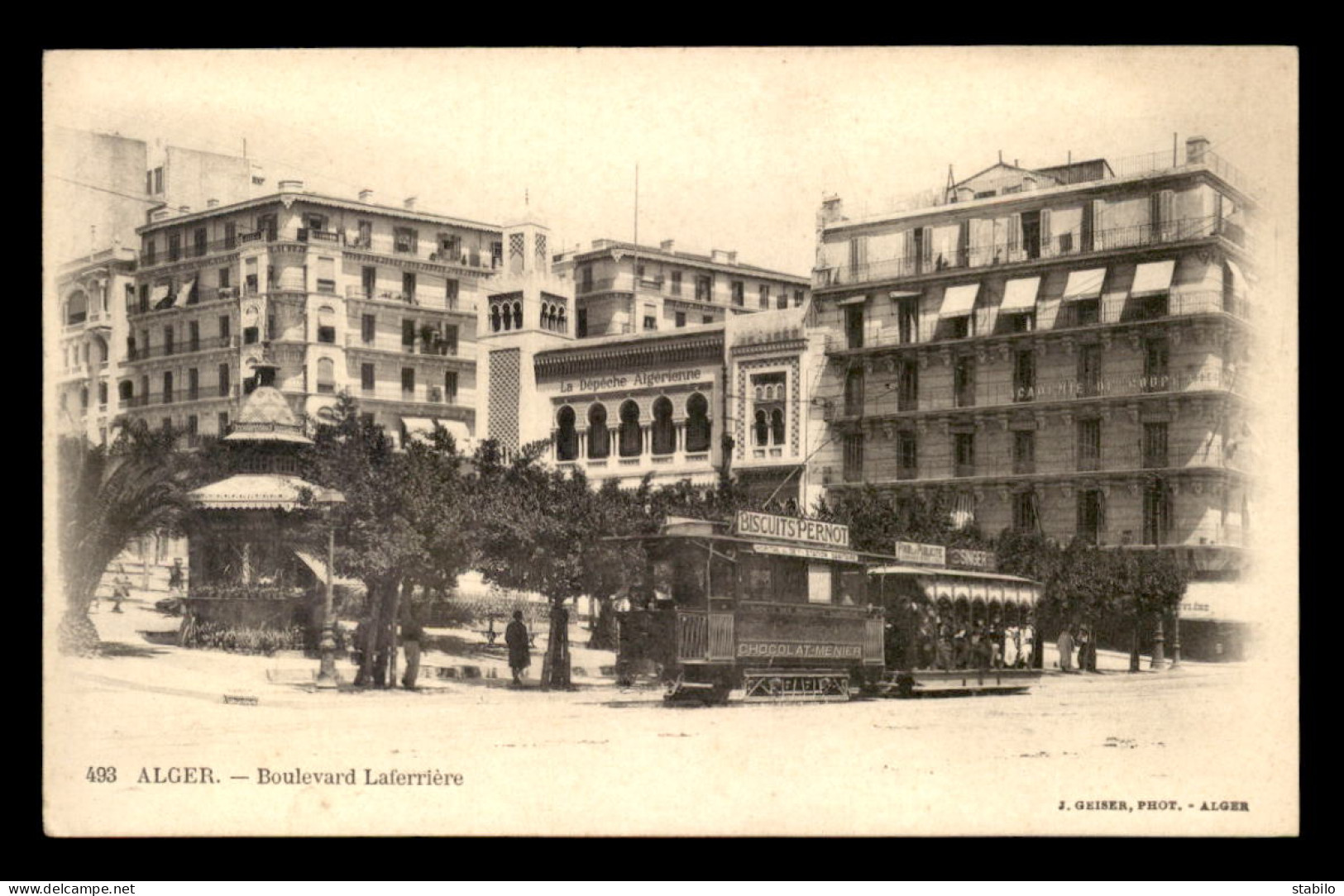 ALGERIE - ALGER - BOULEVARD LAFERRIERE - TRAMWAY - EDITEUR GEISER - Algerien