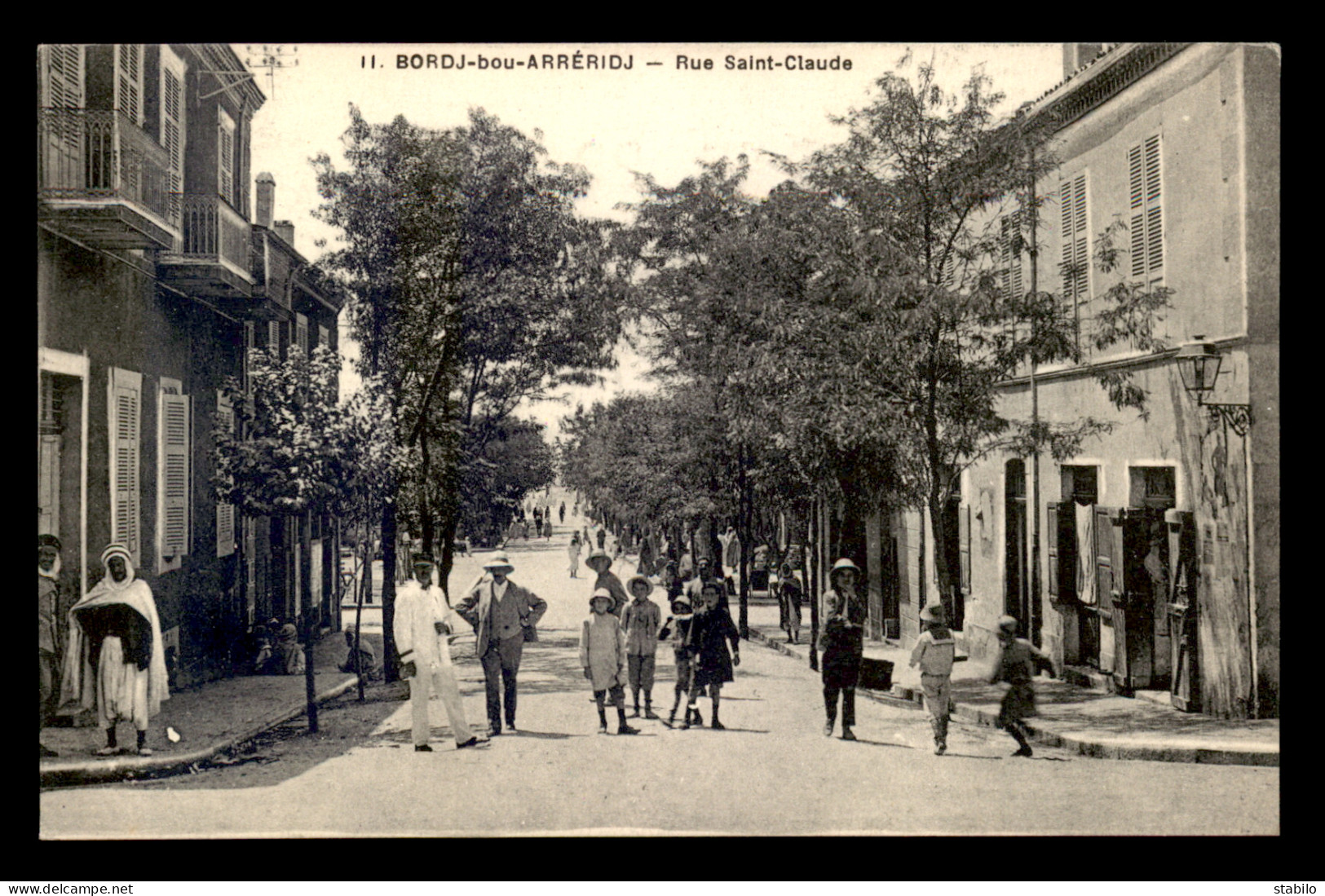 ALGERIE - BORDJ-BOU-ARREIDJ - RUE ST-CLAUDE - CACHET 72E R.I. 1ER BATAILLON - Sonstige & Ohne Zuordnung