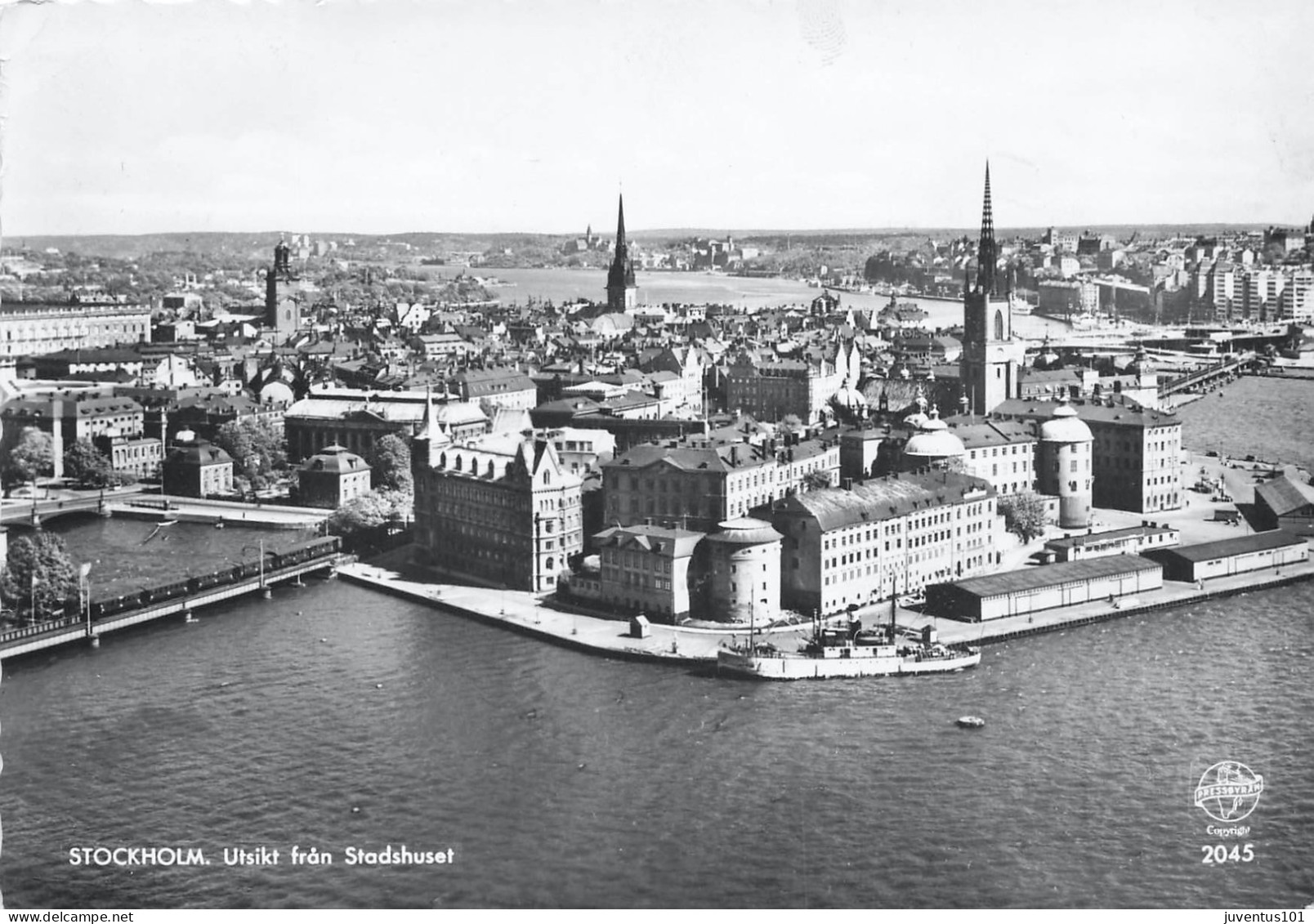 CPSM Stockholm-Utsikt Från Stadshuset-Timbre     L2866 - Schweden