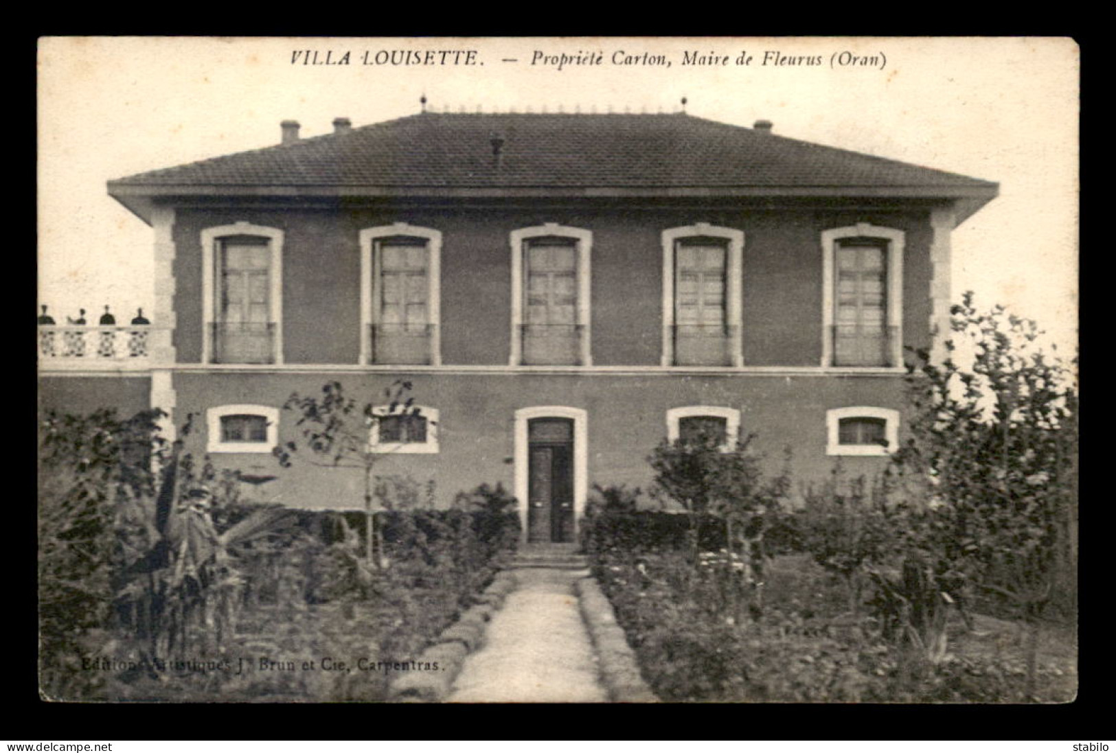 ALGERIE - VILLA LOUISETTE - PROPRIETE CARTON, MAIRE DE FLEURUS (ORAN) - Autres & Non Classés