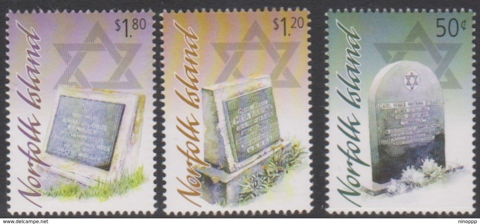 Norfolk Island ASC 1008-1010 2008 A Jewish Resting Place, Mint Never Hinged - Ile Norfolk