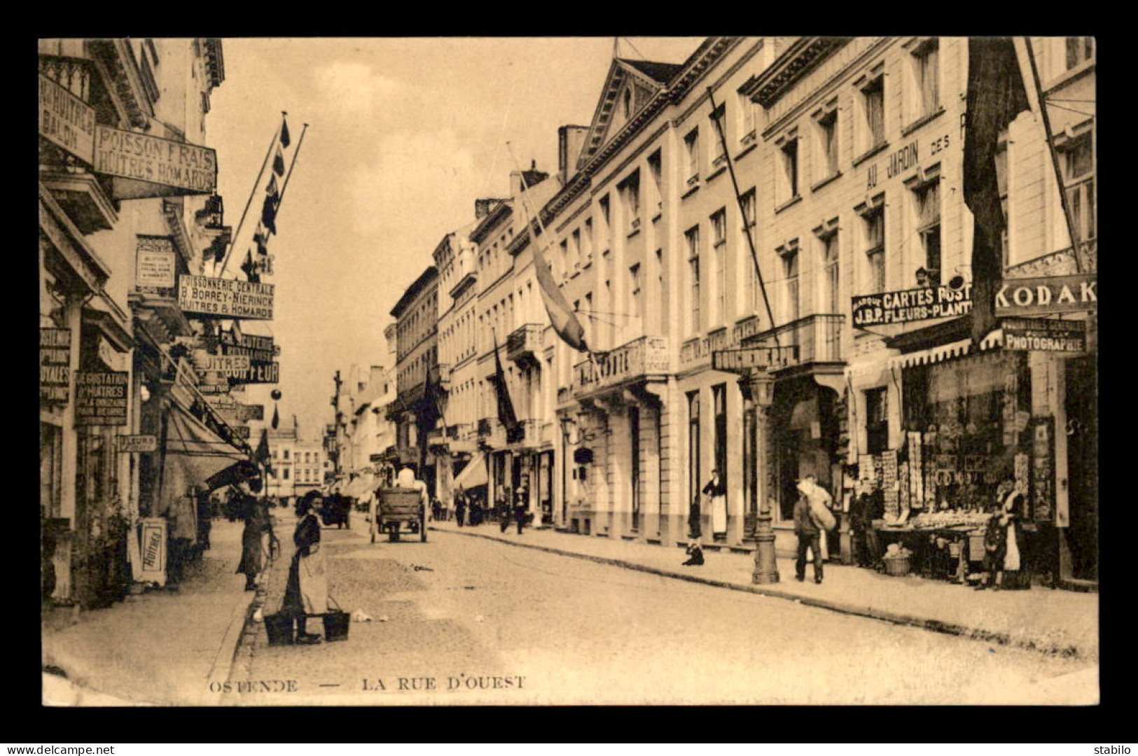 BELGIQUE - OSTENDE - LA RUE D'OUEST - Oostende