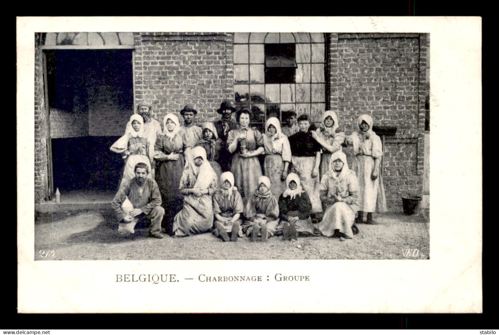 BELGIQUE - CHARBONNAGE - GROUPE D'OUVRIERS - Other & Unclassified