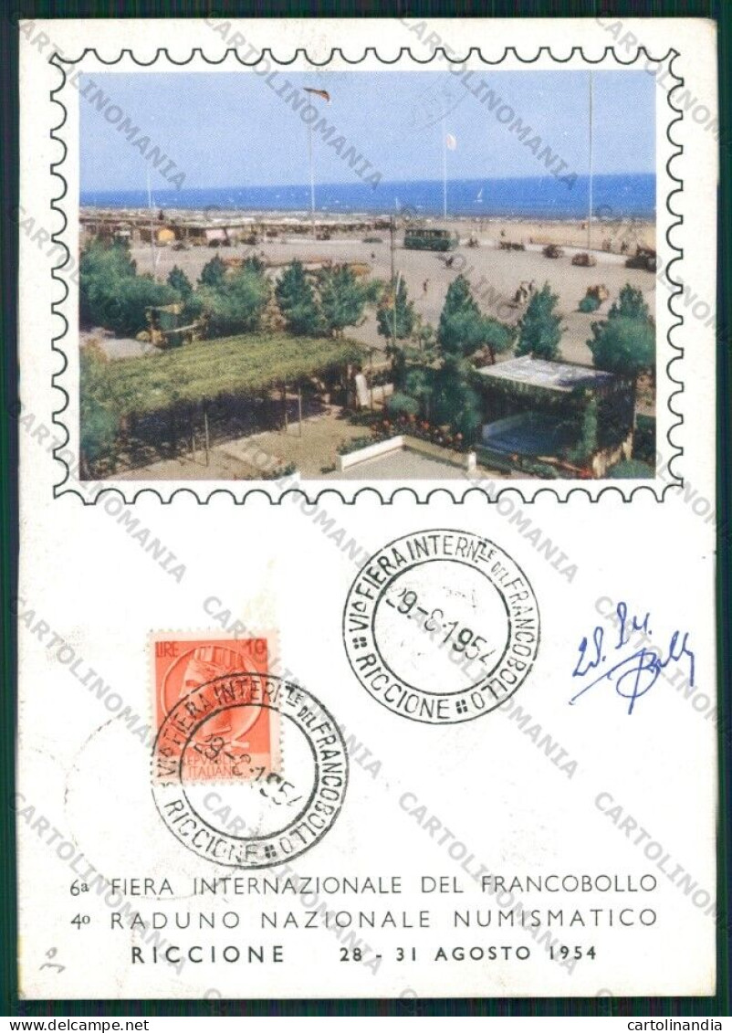 Rimini Riccione Raduno Nazionale Numismatico FG Cartolina KB0251 - Rimini