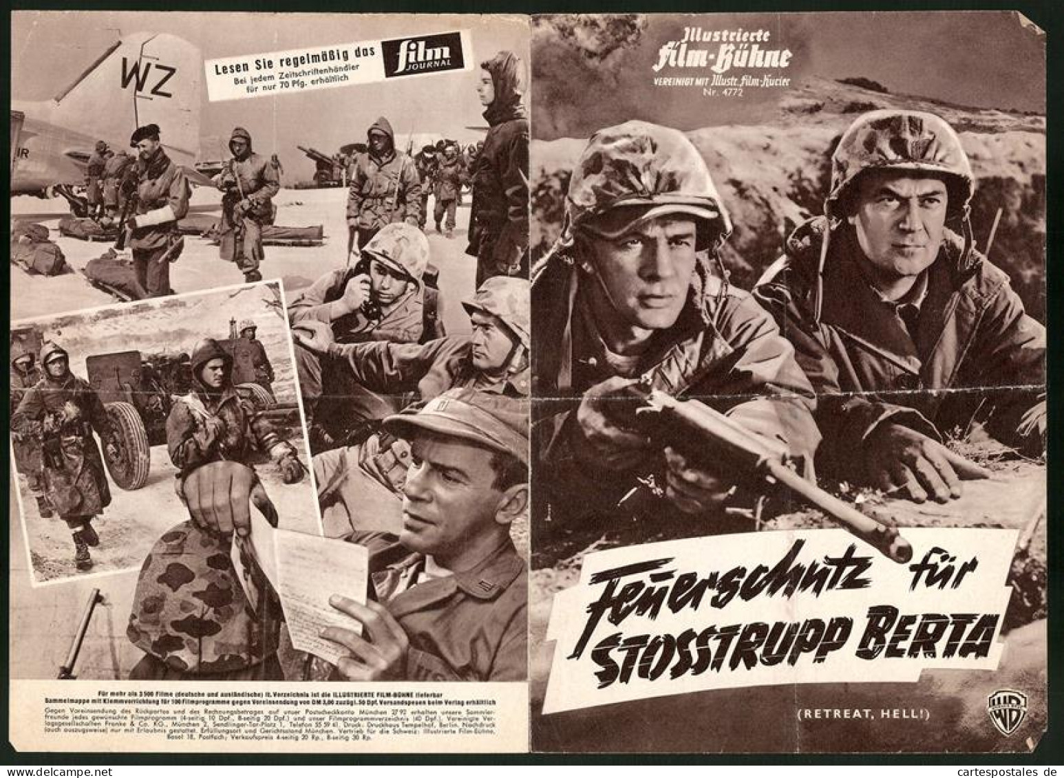 Filmprogramm IFB Nr. 4772, Feuerschutz Für Stosstrupp Berta, Frank Lovejoy, Richard Carlson, Regie: Joseph H. Lewis  - Magazines