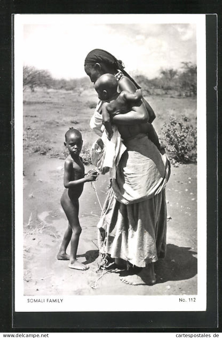 CPA Somali Mutter Avec Ihren Des Enfants  - Non Classificati