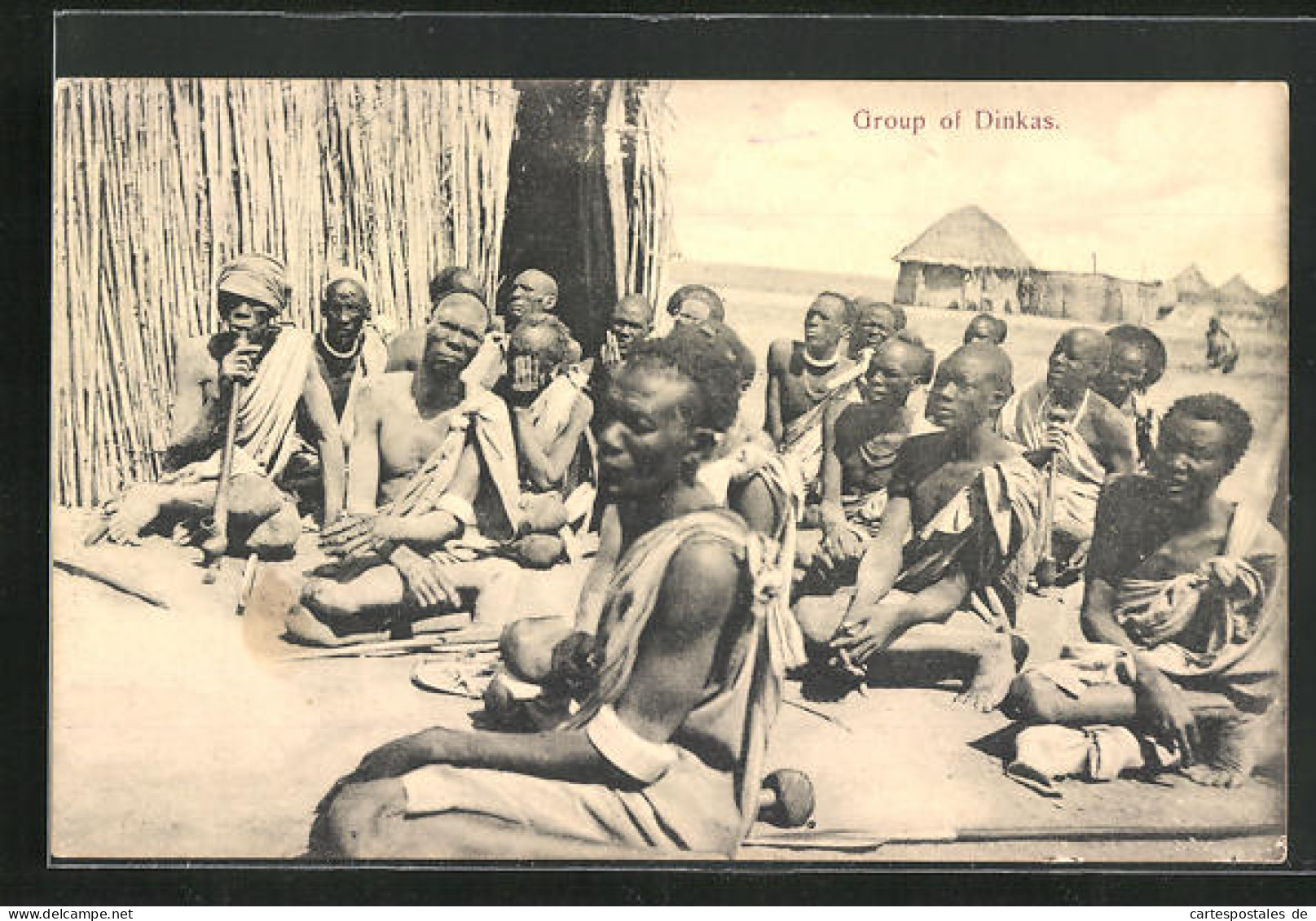CPA Group Of Dinkas, Afrikanische Männer Vom Stamm Der Dinkas  - Non Classificati
