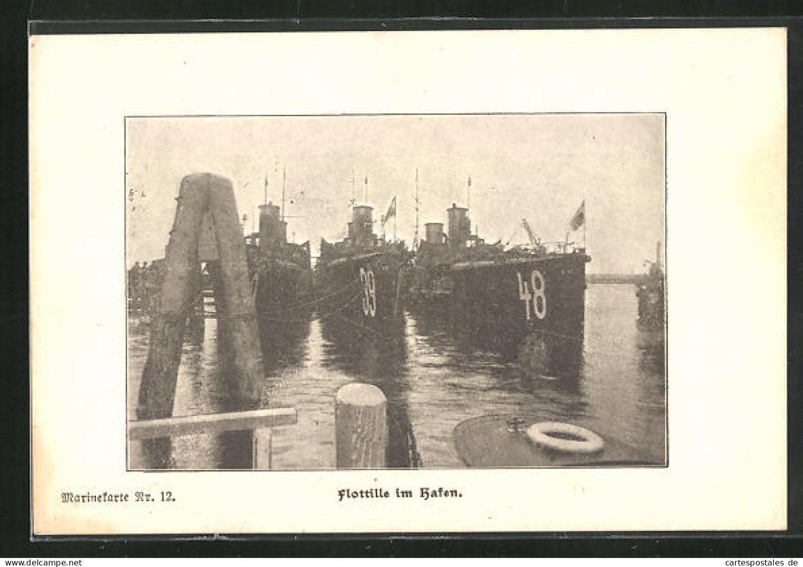 AK Flottille Im Hafen, Torpedoschnellboote 39, 48  - Guerre