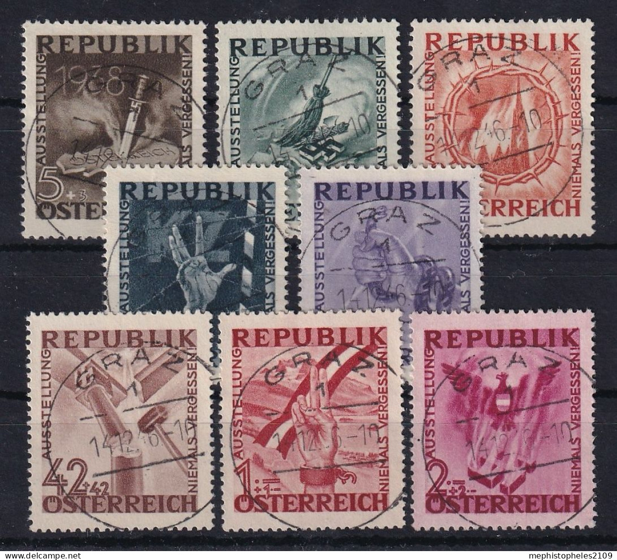 AUSTRIA 1946 - Canceled - ANK 784-791 - Oblitérés