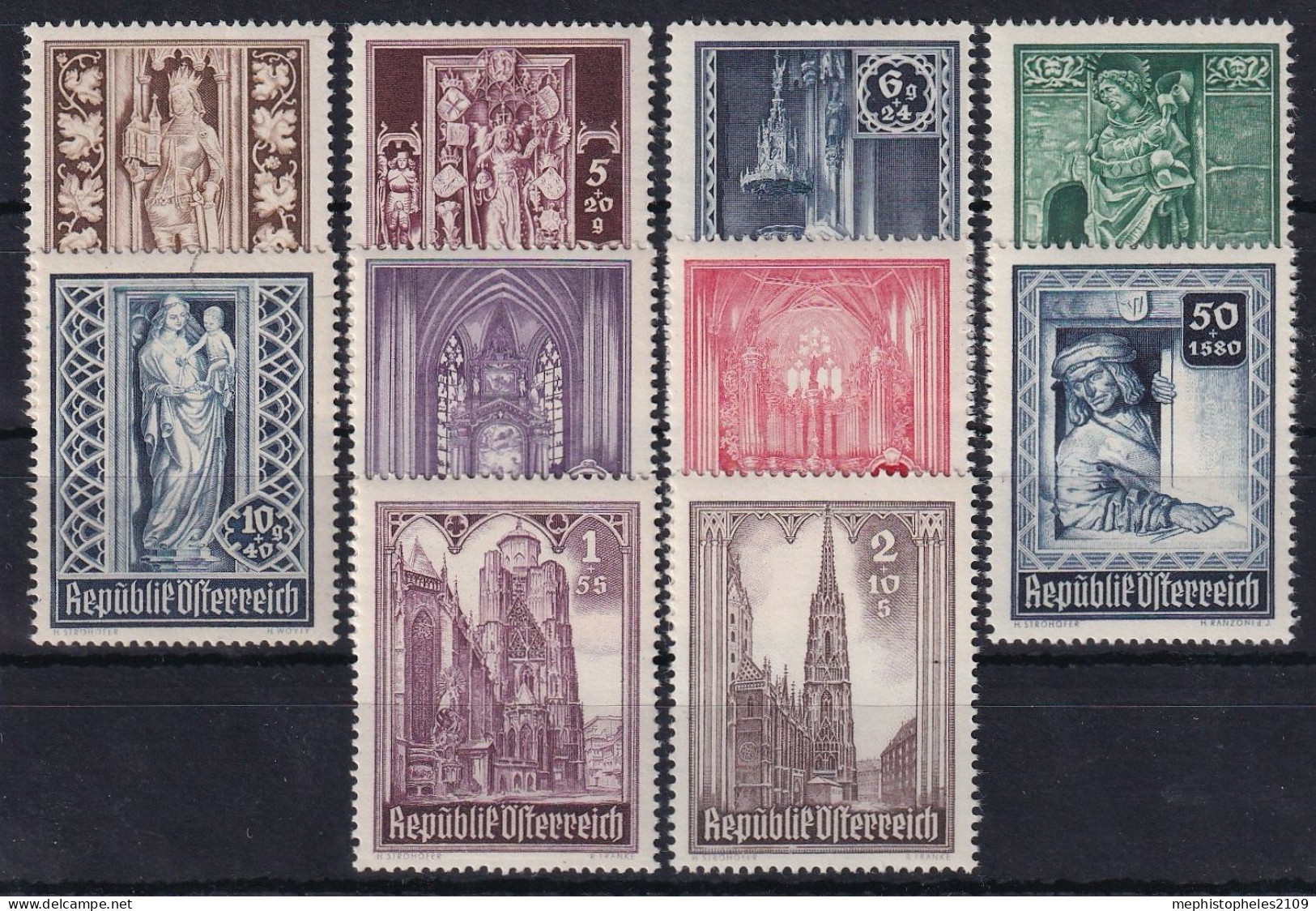 AUSTRIA 1946 - MNH - ANK 799-808 - Unused Stamps