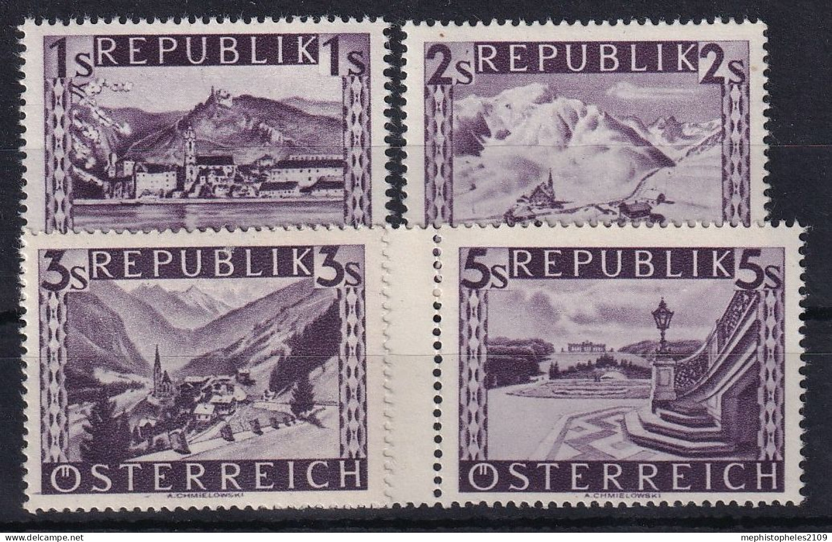 AUSTRIA 1947 - MNH - ANK 859-862 - Unused Stamps