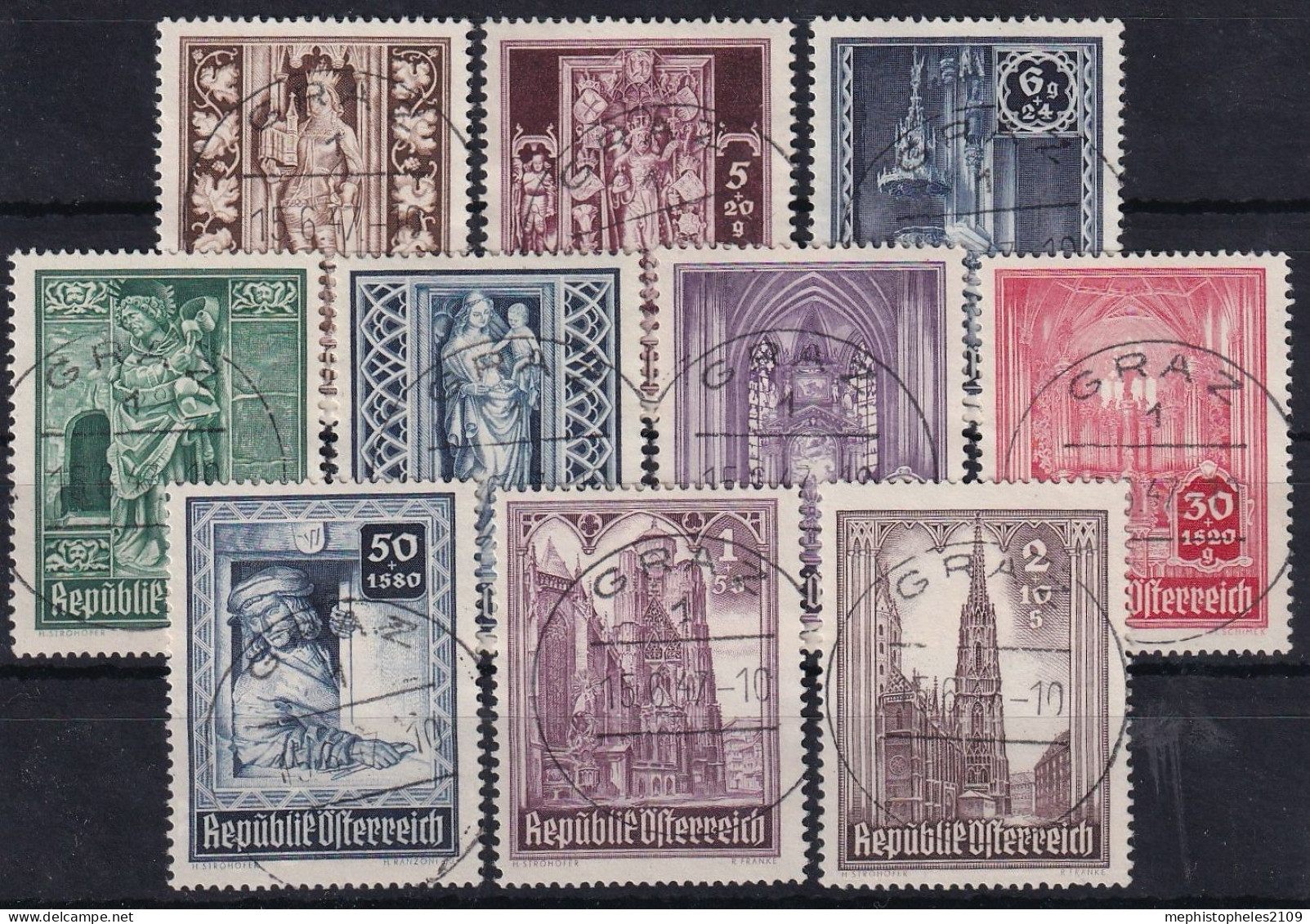 AUSTRIA 1946 - Canceled - ANK 811-818799-808 - Oblitérés