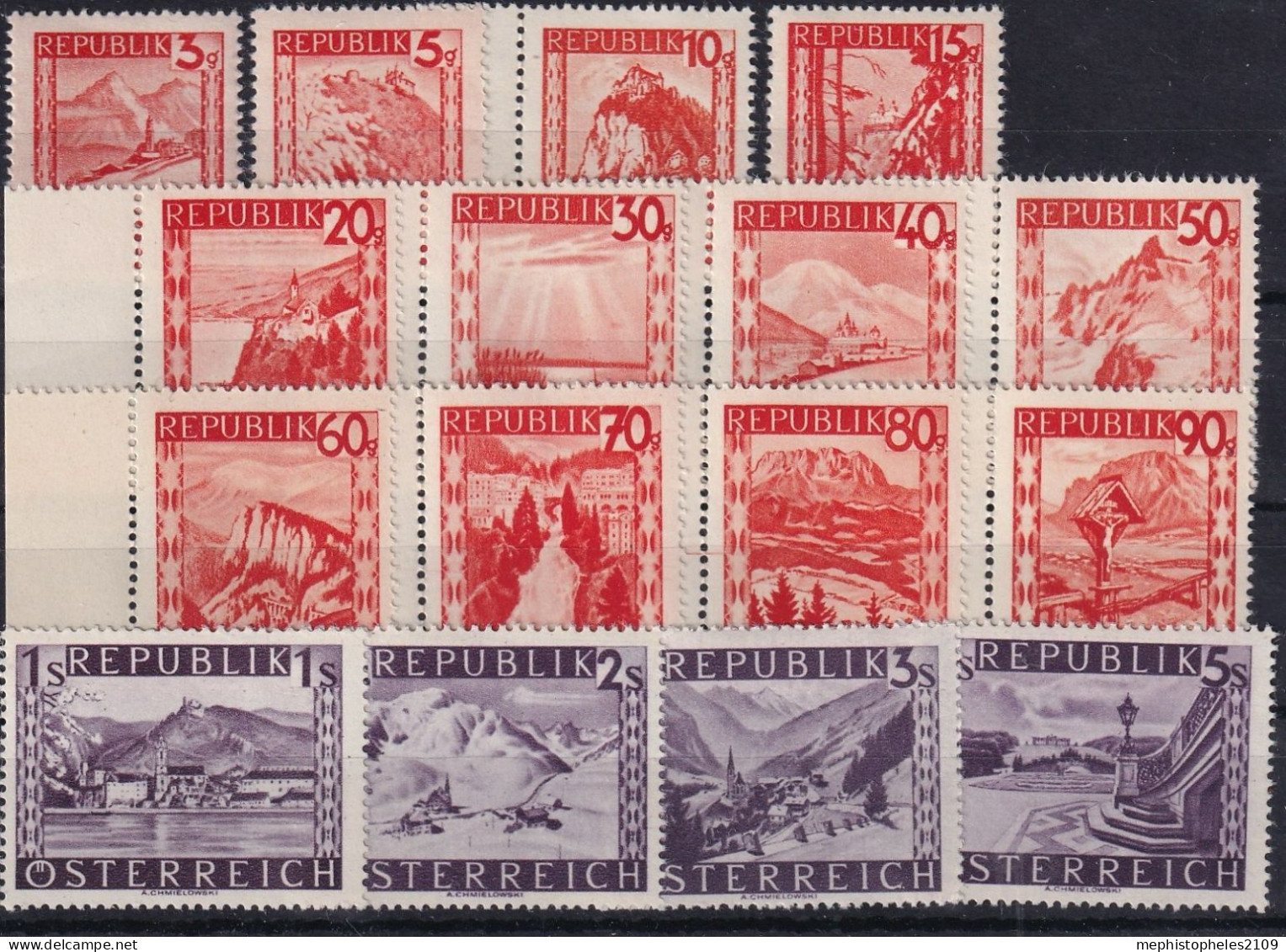 AUSTRIA 1947 - MNH - ANK 847-861 - Complete Set! - Ungebraucht