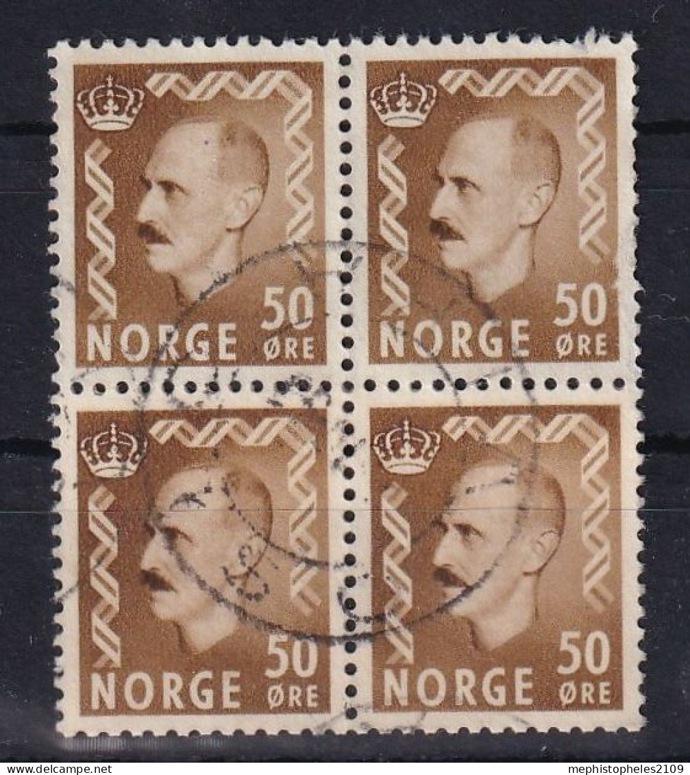 NORWAY 1950 - Canceled - Mi 364 - Block Of 4! - Usados