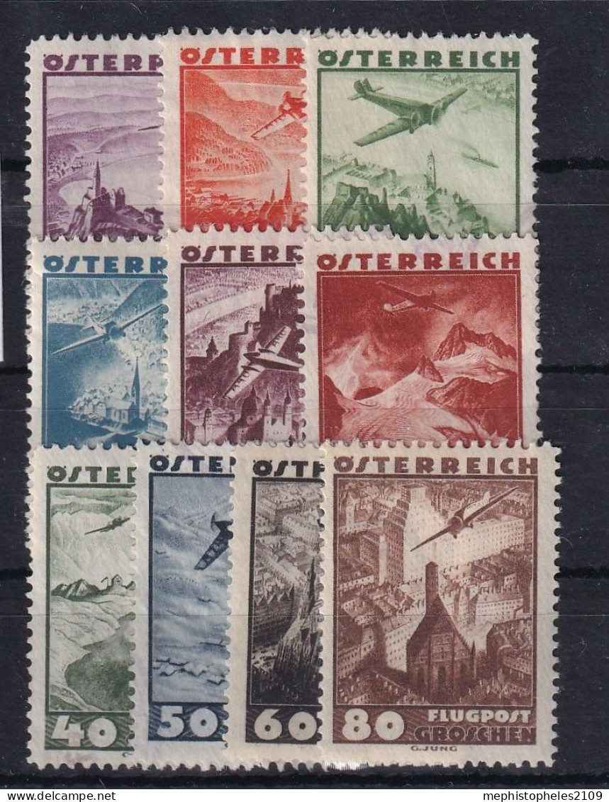 AUSTRIA 1935 - MNG - ANK 598-607 - Oblitérés