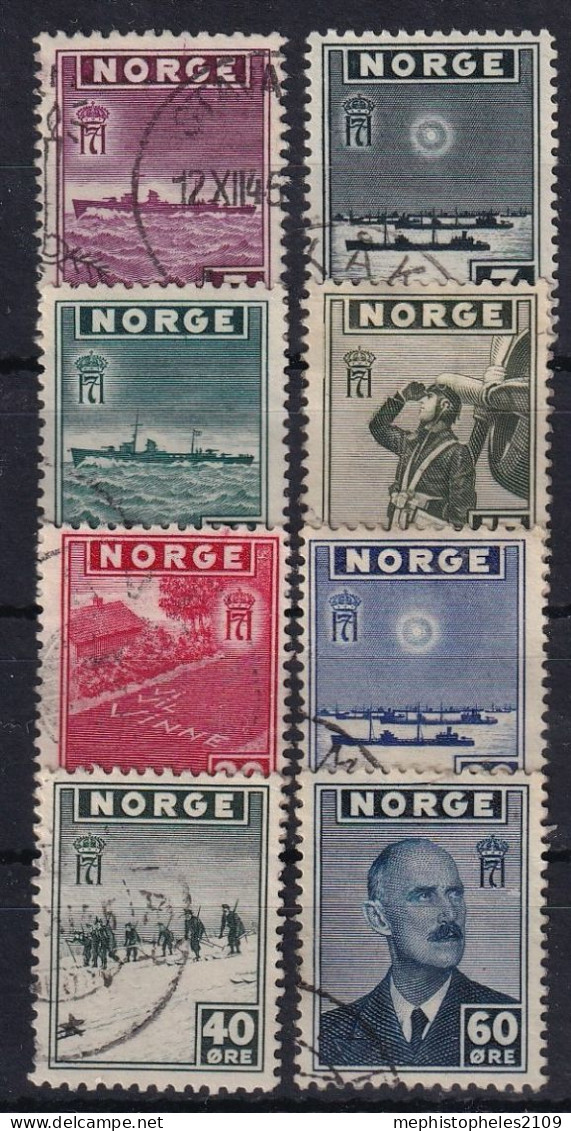 NORWAY 1943 - Canceled - Mi 276-283 - Complete Set! - Gebraucht