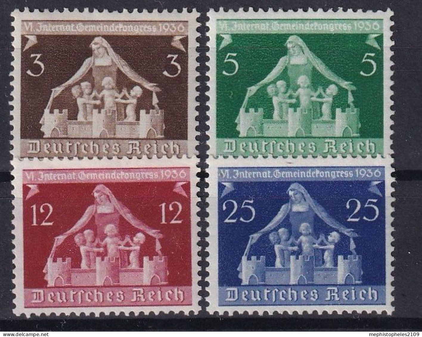 DEUTSCHES REICH 1936 - MNH - Mi 617-620 - Ungebraucht