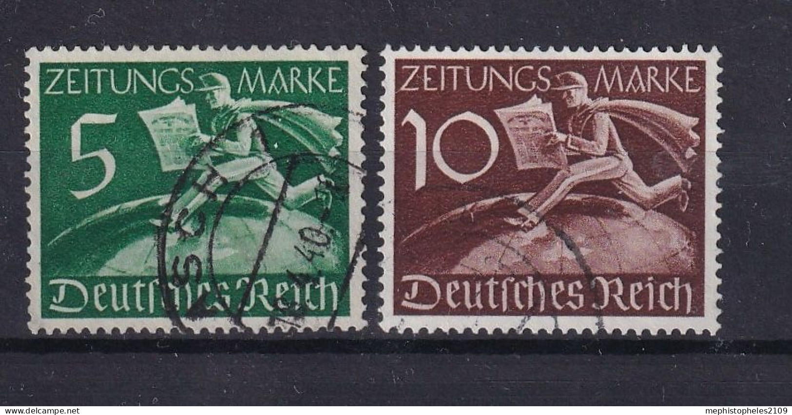 DEUTSCHES REICH 1939 - Canceled - Mi Z738, Z739 - Zeitungsmarken - Gebraucht