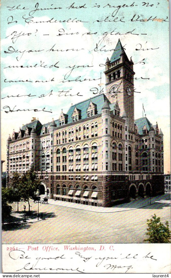 24-4-2024 (2 Z 51) VERY OLD - Colorised / USA - Post Office In Washington DC (posted Early 1900) - Poste & Facteurs