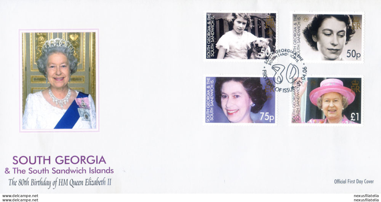 South Georgia. Famiglia Reale 2006. 2 FDC. - Falkland