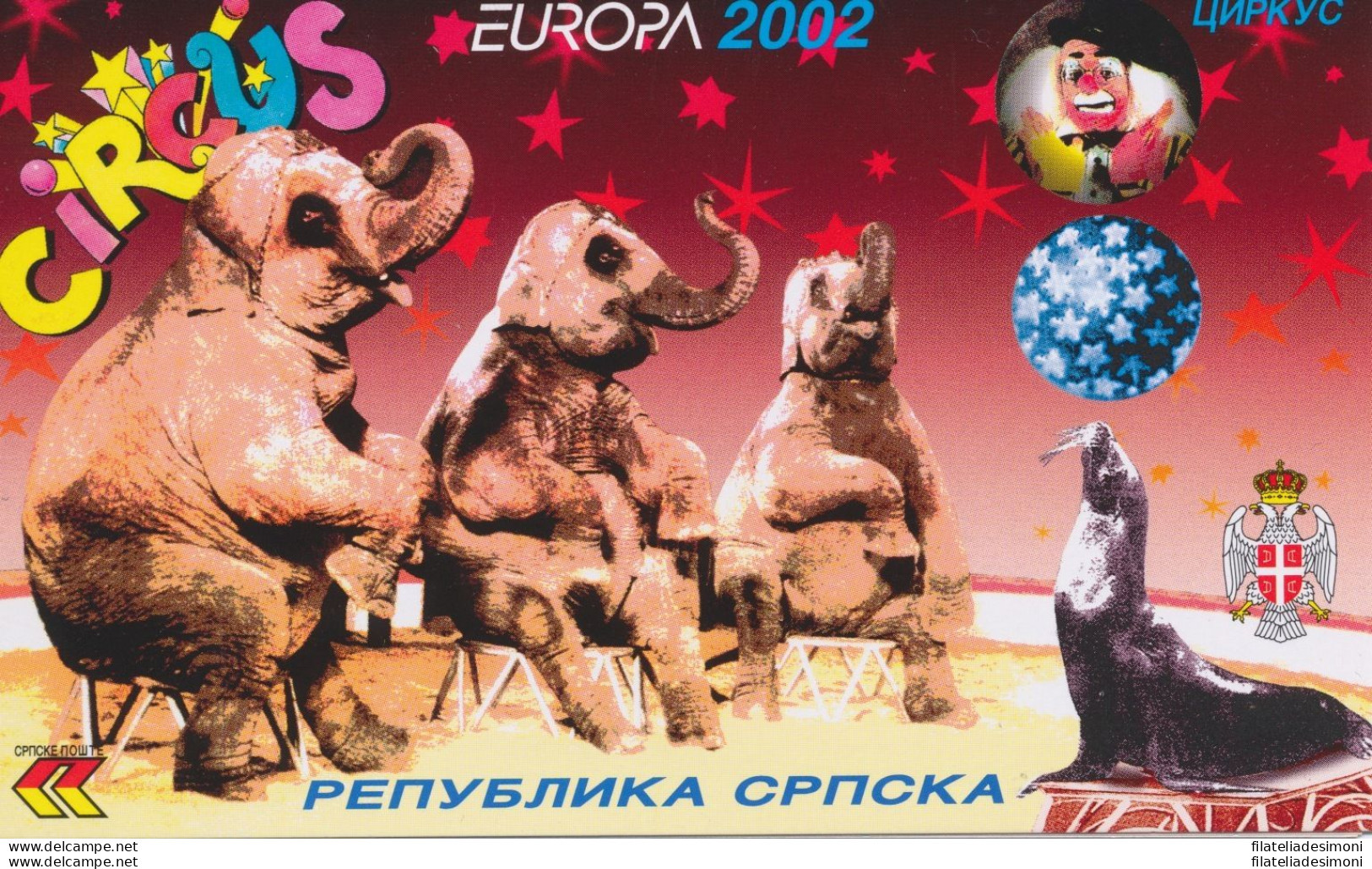 2002 EUROPA CEPT Bosnia Serba Libretto &quot;Circo&quot; MNH** - Autres & Non Classés