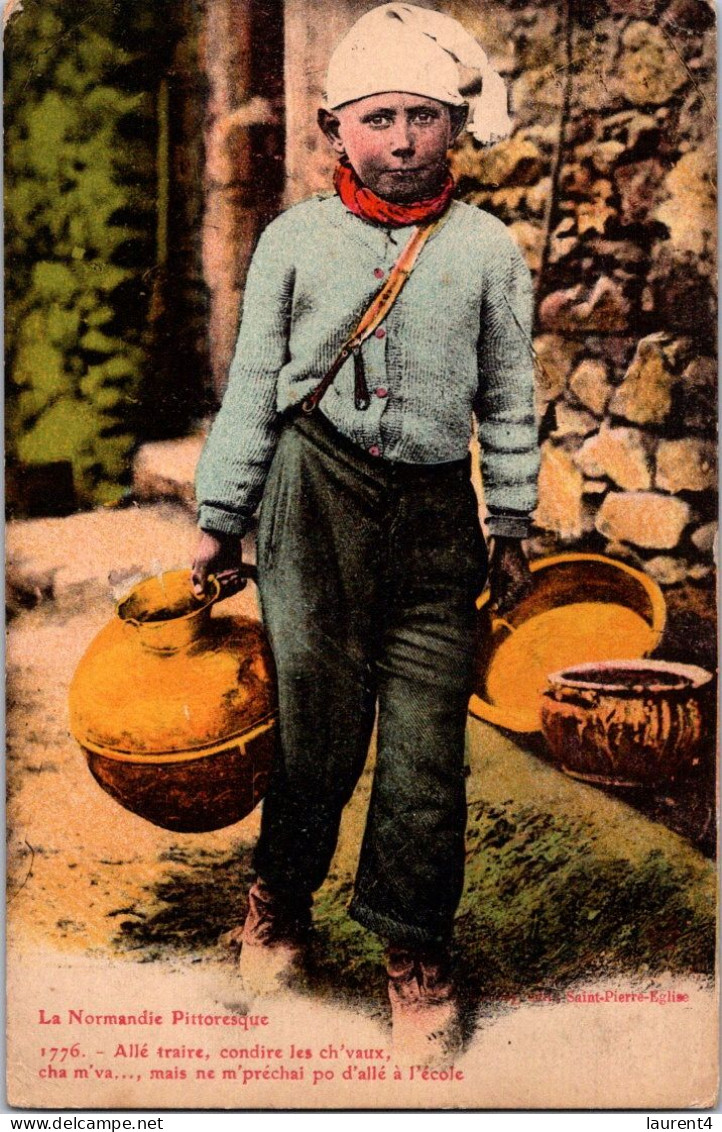 24-4-2024 (2 Z 51) VERY OLD - Colorised- FRANCE - Enfant Nornand / Normandy Child (posted 1924) - Other & Unclassified