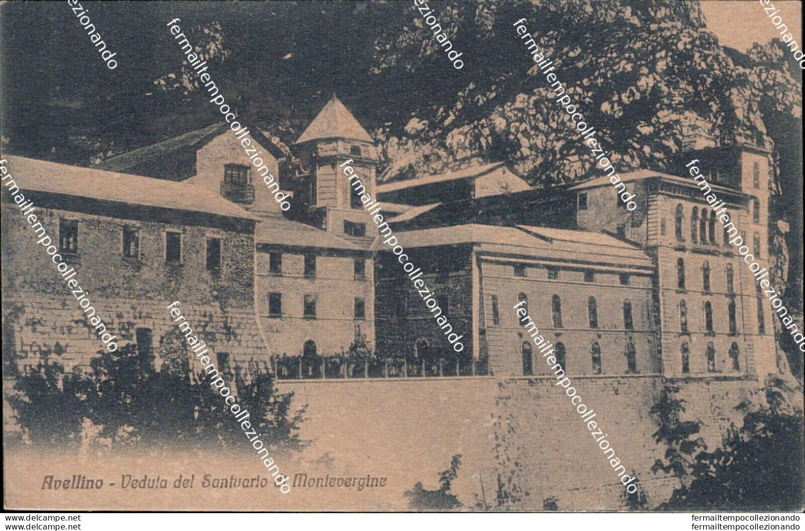 At535 Cartolina Avellino Citta' Veduta Del Santuario Di Montevergine - Avellino