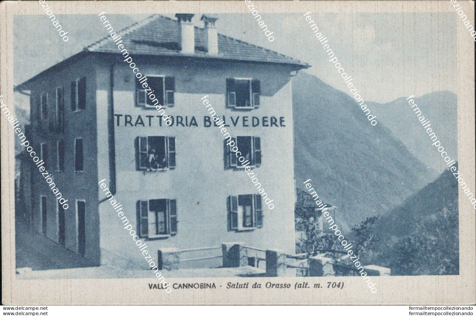 Az340 Cartolina Valle Cannobina Saluti Da Orasso Trattoria Belvedere Torino - Sonstige & Ohne Zuordnung