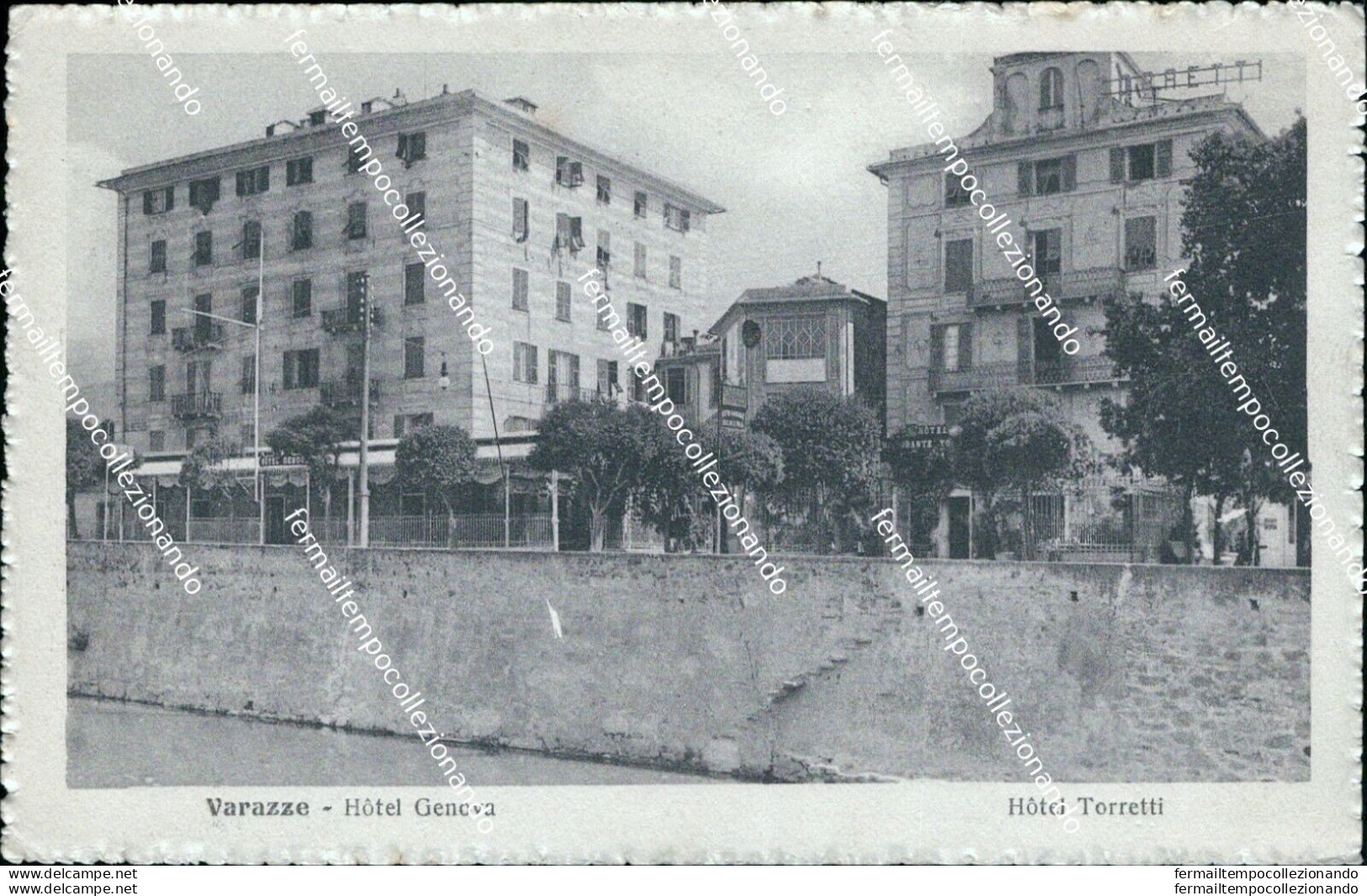 Az385 Cartolina Varazze Hotel Genova 1917 Savona Liguria - Savona