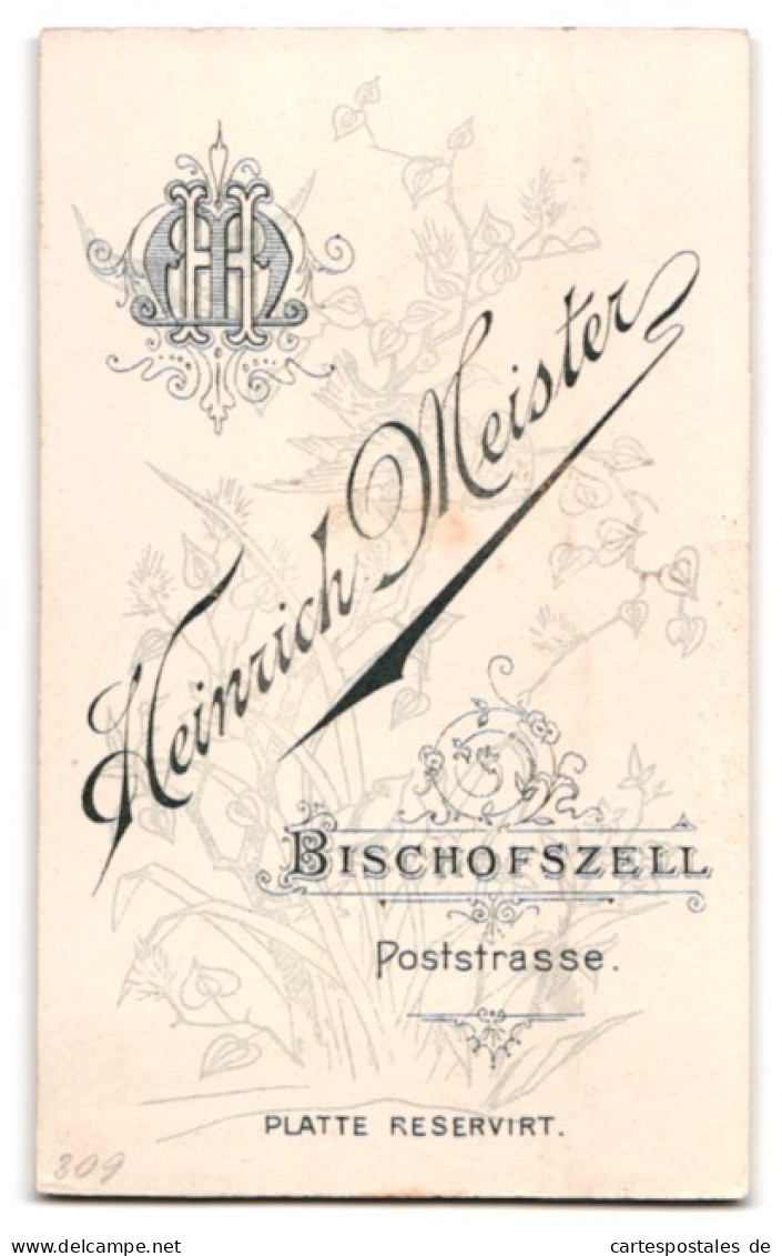Fotografie Heinrich Meister, Bischofszell, Poststr., Portrait Dame Im Kleid Mit Hochsteckfrisur  - Personnes Anonymes