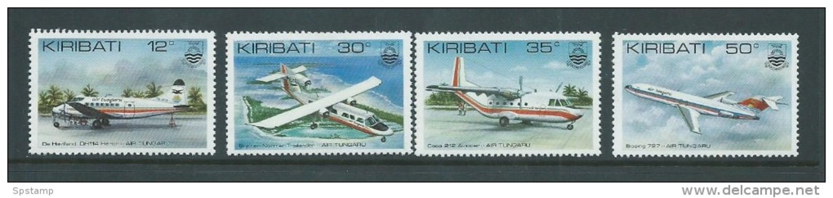 Kiribati 1982 Air Tungaru & Plane Set 4 MNH - Kiribati (1979-...)