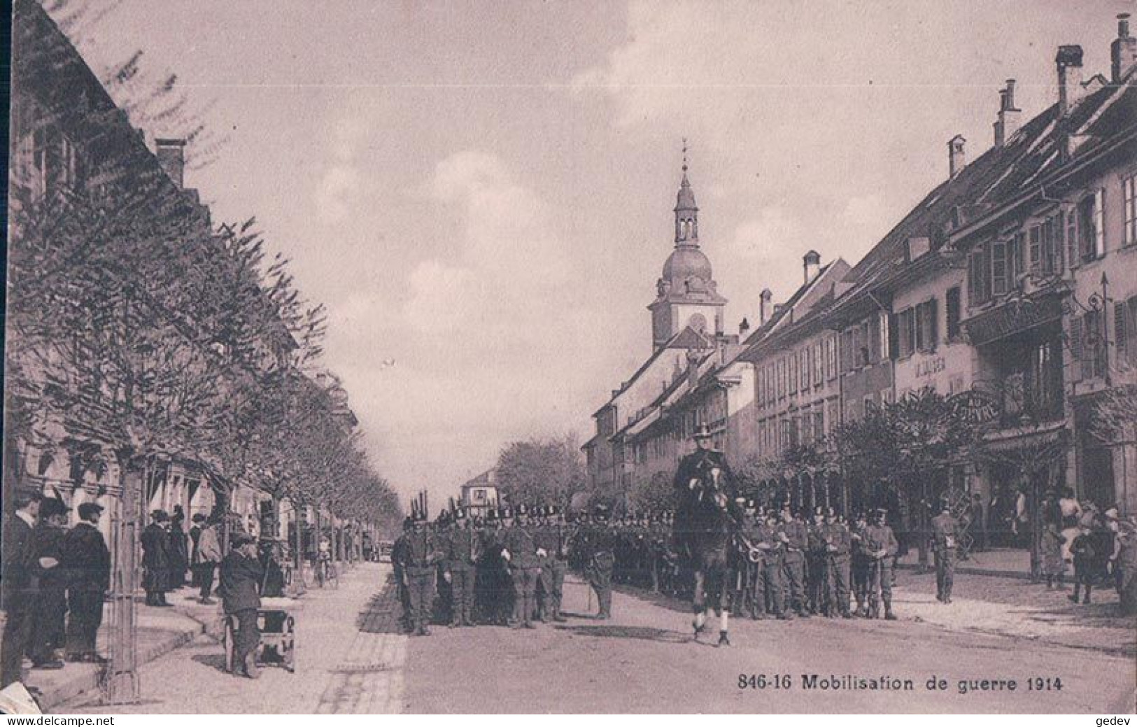 Armée Suisse, Mobilisation De Guerre En 1914 Défilé à Bulle Fribourg (morel 846 16) - War 1914-18