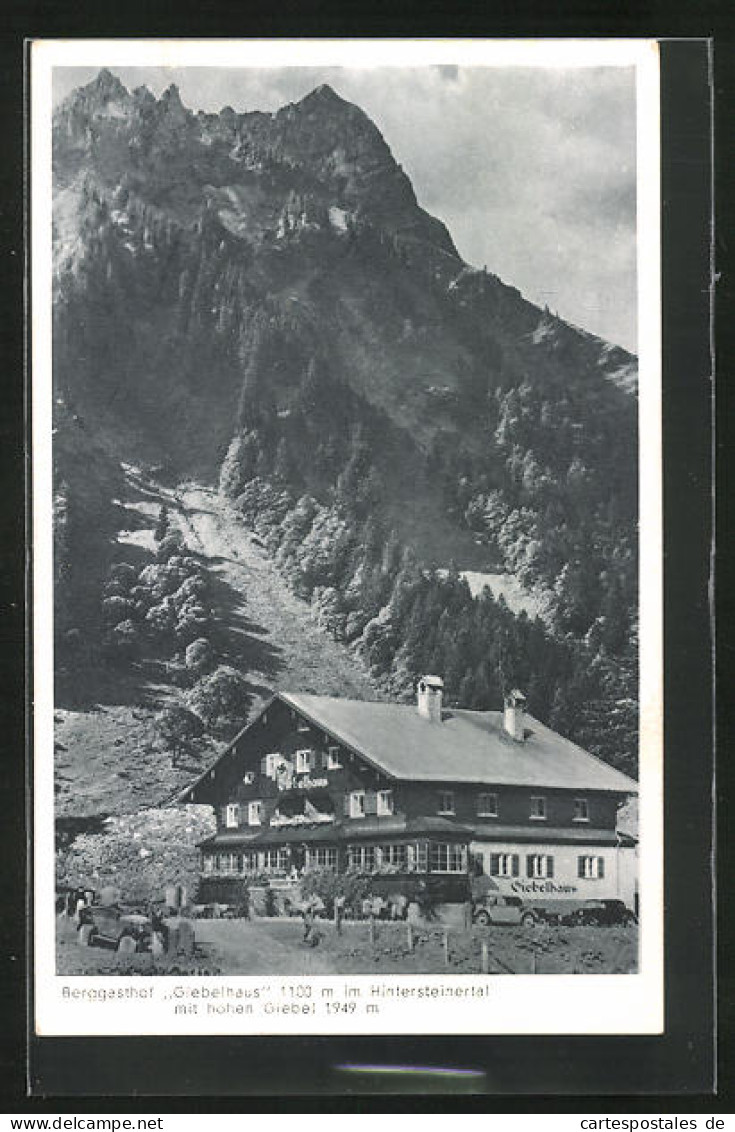 AK Hindelang, Berggasthof Giebelhaus Im Hintersteinertal  - Hindelang