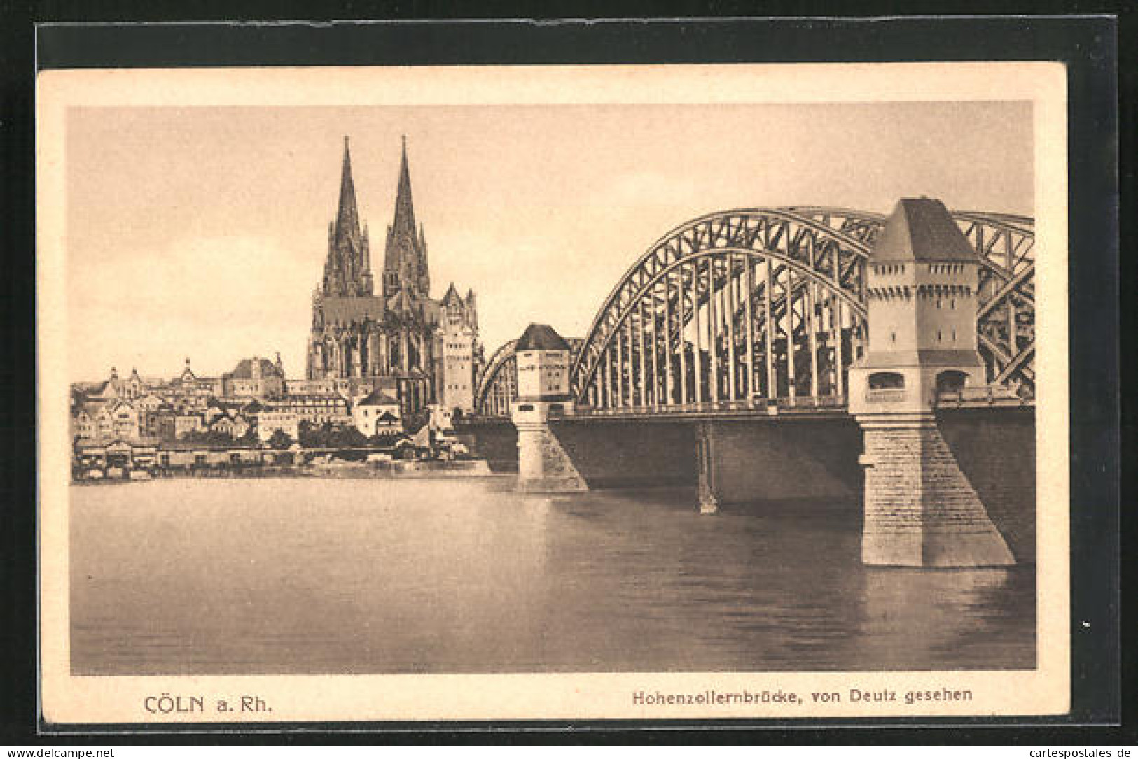 AK Köln, Hohenzollenbrücke Mit Blick Auf Dom  - Koeln
